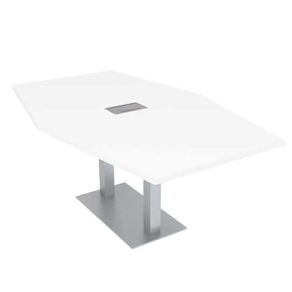 45.25 in W, 84 in L, 29 in H, Engineered Wood Top, White